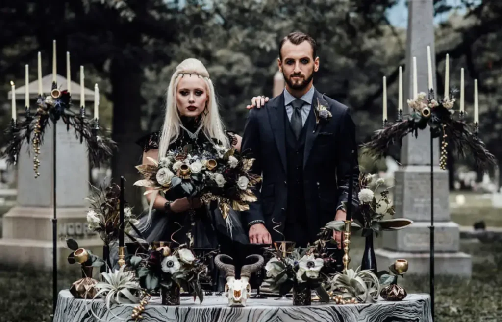 Boda temática día de muertos